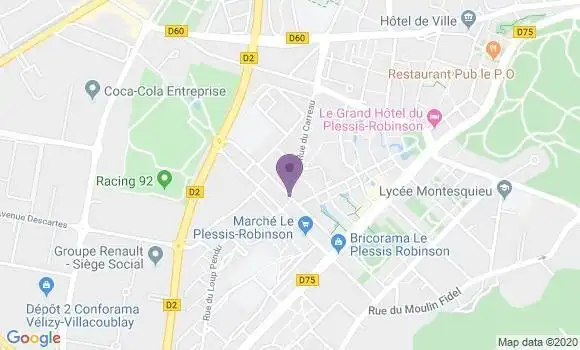 Localisation LCL Agence de Le Plessis Robinson