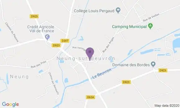 Localisation Banque Postale Agence de Neung sur Beuvron