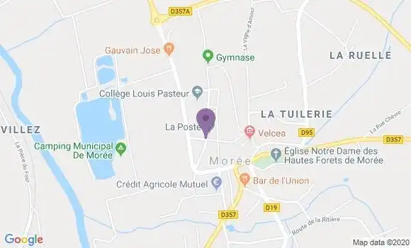 Localisation Banque Postale Agence de Morée