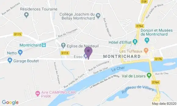 Localisation Banque Postale Agence de Montrichard