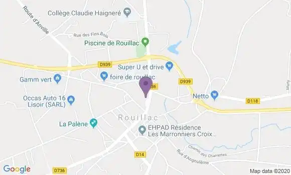 Localisation LCL Agence de Rouillac