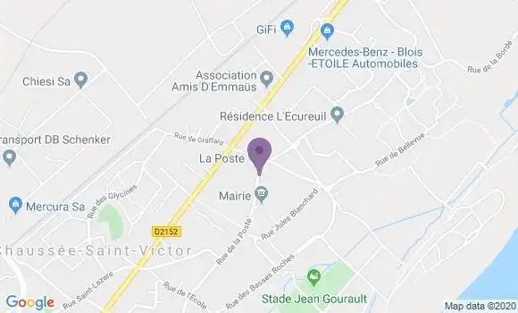Localisation Banque Postale Agence de La Chaussée Saint Victor