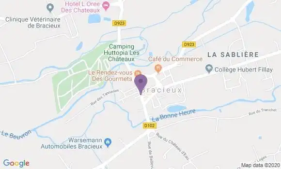 Localisation Banque Postale Agence de Bracieux