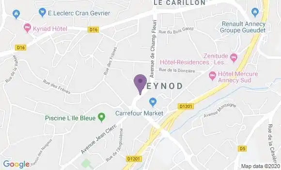 Localisation LCL Agence de Seynod