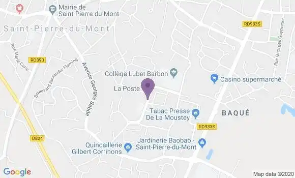 Localisation Banque Postale Agence de Saint Pierre du Mont