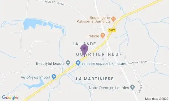 Localisation Banque Postale Agence de Saint Martin de Seignanx