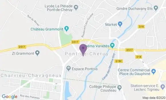 Localisation LCL Agence de Pont de Cheruy