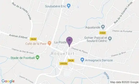 Localisation Banque Postale Agence de Roquefort