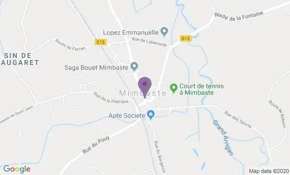 Localisation Banque Postale Agence de Pouillon