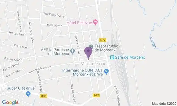 Localisation Banque Postale Agence de Morcenx
