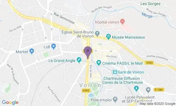 Localisation LCL Agence de Voiron