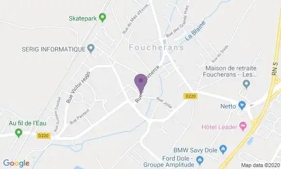 Localisation Banque Postale Agence de Foucherans