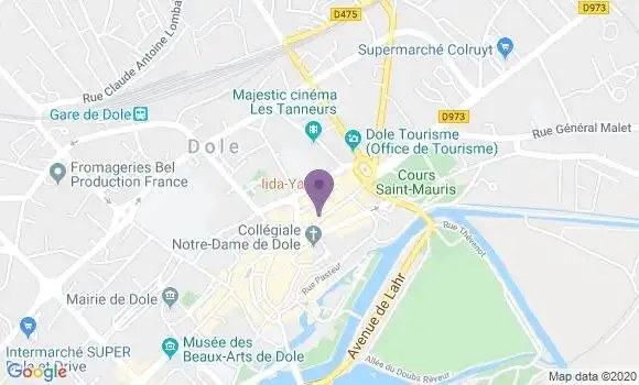 Localisation Banque Postale Agence de Dole Grévy