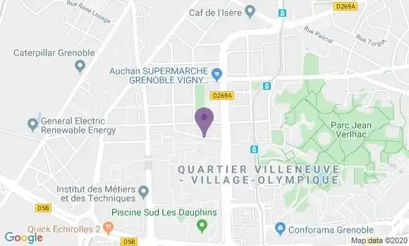 Localisation Banque Postale Agence de Grenoble Lionel Terray
