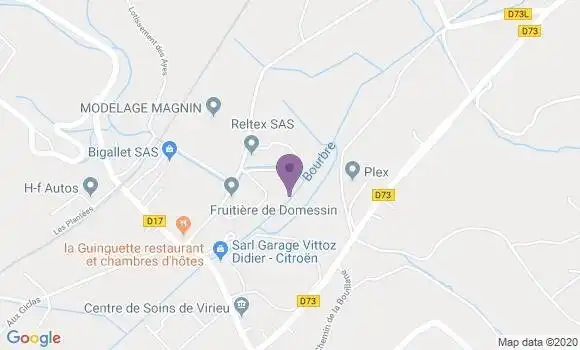 Localisation Banque Postale Agence de Virieu sur Bourbre