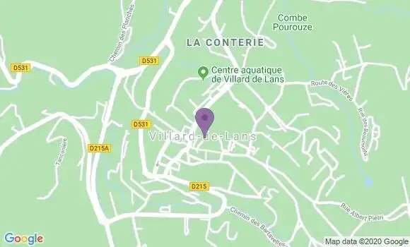 Localisation Banque Postale Agence de Villard de Lans