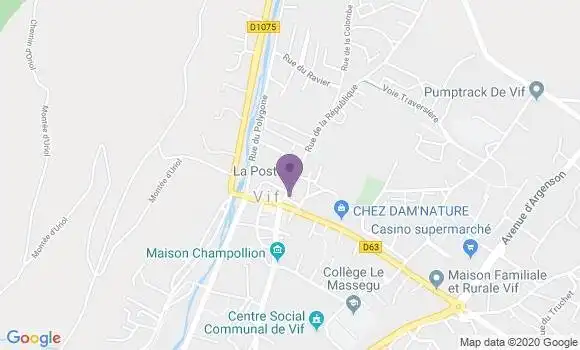 Localisation Banque Postale Agence de Vif