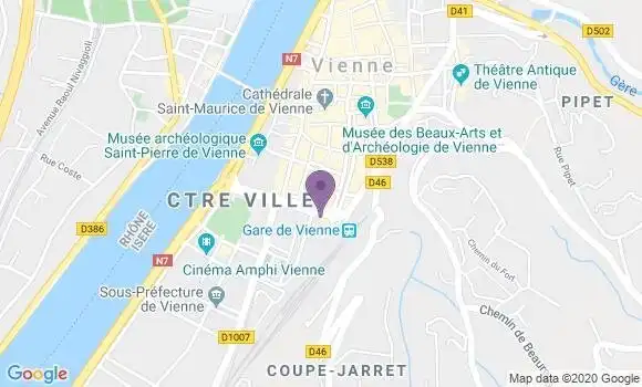 Localisation Banque Postale Agence de Vienne