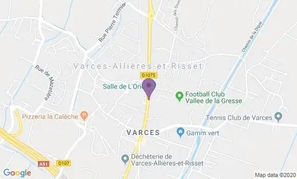 Localisation Banque Postale Agence de Varces Allières et Risset