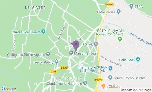 Localisation Banque Postale Agence de Le Touvet