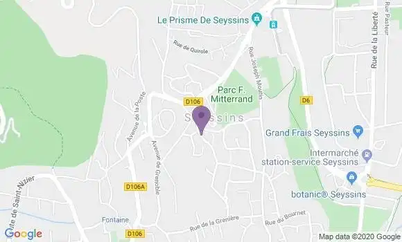 Localisation Banque Postale Agence de Seyssins