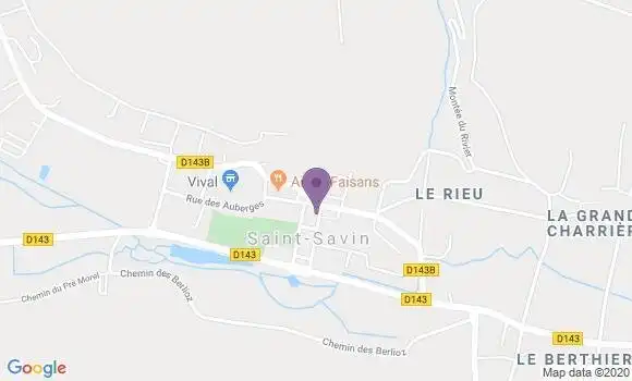 Localisation Banque Postale Agence de Saint Savin