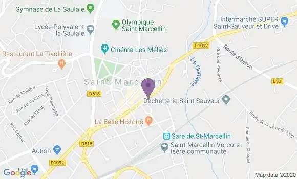 Localisation Banque Postale Agence de Saint Marcellin