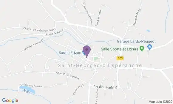 Localisation Banque Postale Agence de Saint Georges d