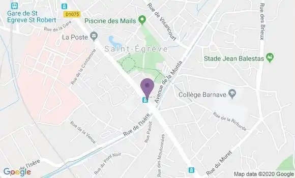 Localisation Banque Postale Agence de Saint Egrève
