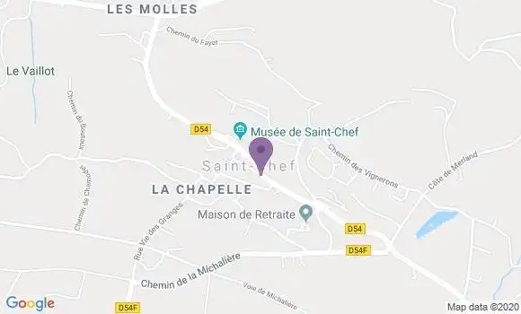 Localisation Banque Postale Agence de Saint Chef