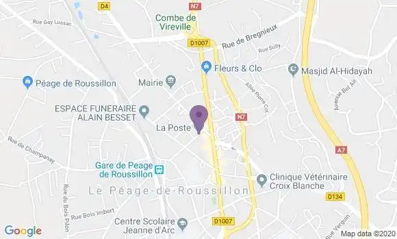 Localisation Banque Postale Agence de Le Péage de Roussillon