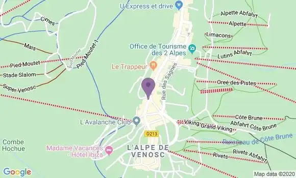 Localisation Banque Postale Agence de Les Deux Alpes