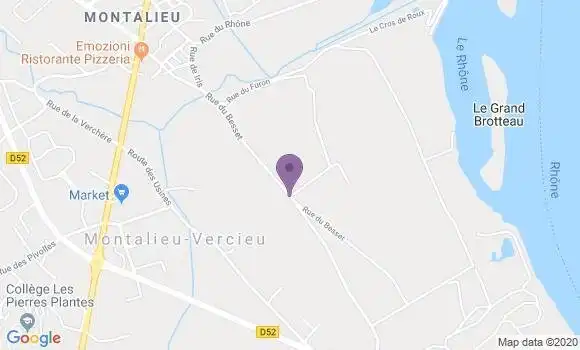Localisation Banque Postale Agence de Montalieu Vercieu