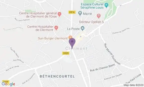 Localisation Banque Postale Agence de Monestier de Clermont