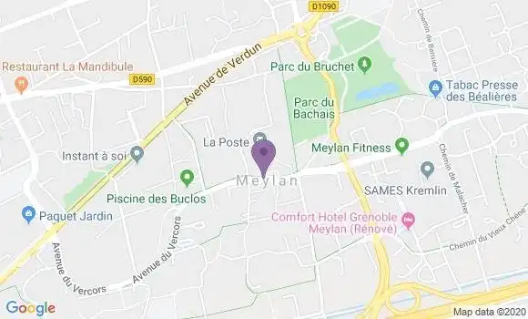 Localisation Banque Postale Agence de Meylan