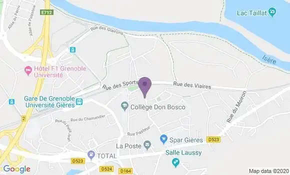 Localisation Banque Postale Agence de Gières