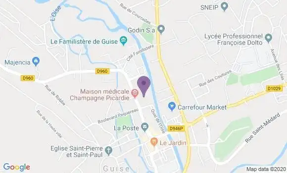 Localisation Société Générale Agence de Guise