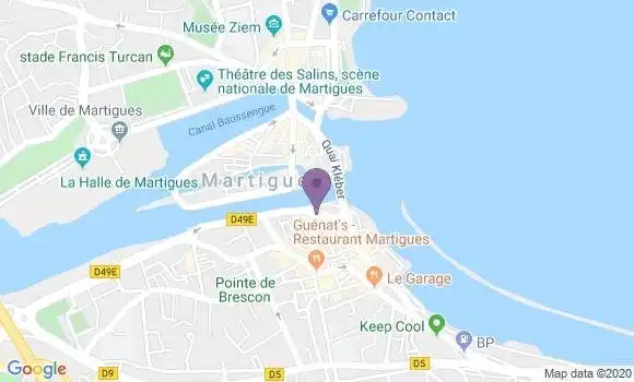 Localisation Société Générale Agence de Martigues