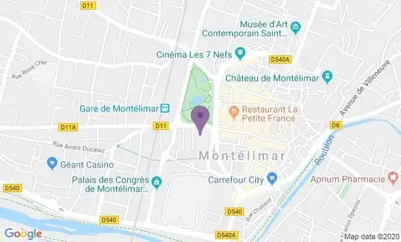 Localisation LCL Agence de Montélimar