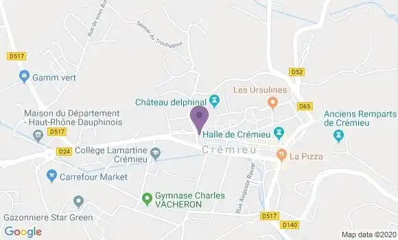Localisation Banque Postale Agence de Crémieu