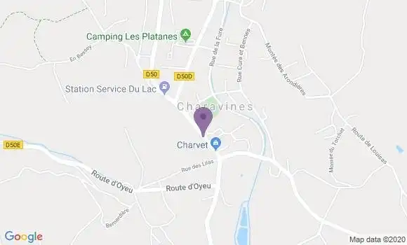 Localisation Banque Postale Agence de Charavines