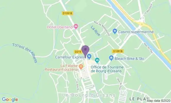Localisation Banque Postale Agence de Le Bourg d