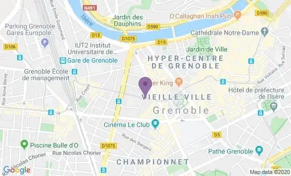 Localisation Banque Postale Agence de Grenoble Gambetta