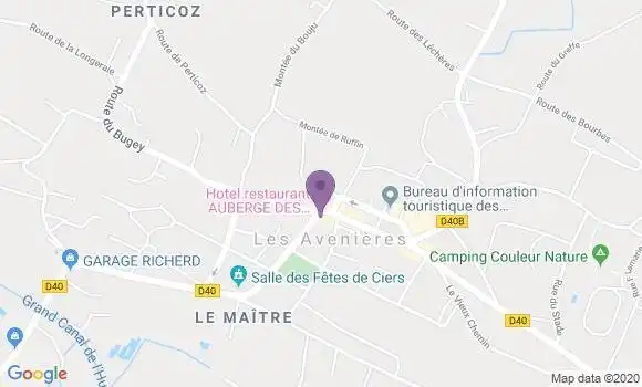 Localisation Banque Postale Agence de Les Avenières