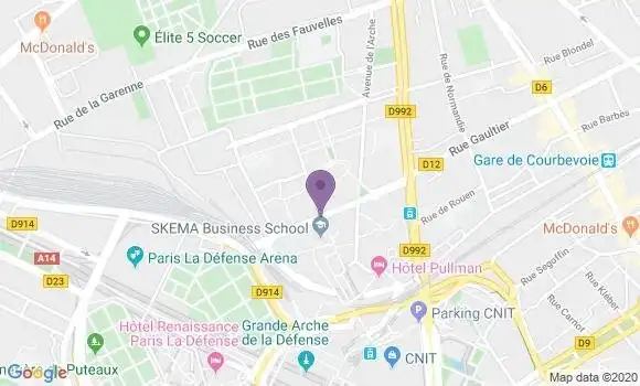 Localisation LCL Agence de Courbevoie Faubourg Arche