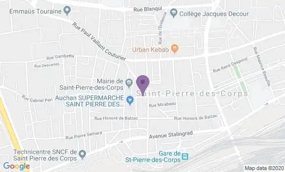 Localisation Banque Postale Agence de Saint Pierre des Corps