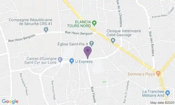 Localisation Banque Postale Agence de Saint Cyr sur Loire
