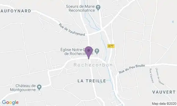 Localisation Banque Postale Agence de Rochecorbon