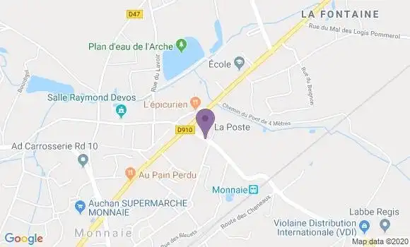 Localisation Banque Postale Agence de Monnaie