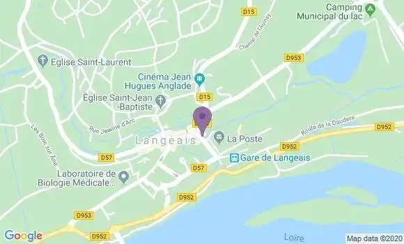 Localisation Banque Postale Agence de Langeais
